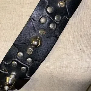 Vintage studded leather belt with iron cross detail Accessories | Vintage Studded Leather Belt With Iron Cross  main image 4